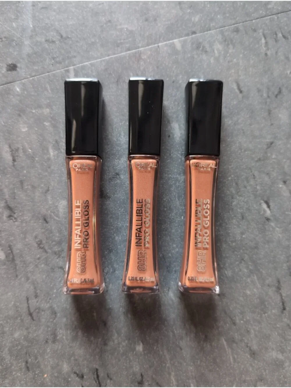 L'Oreal Paris Infallible 8 HR Pro Gloss, Dulce De Leche 825, 0.21 fl oz 3 pack
